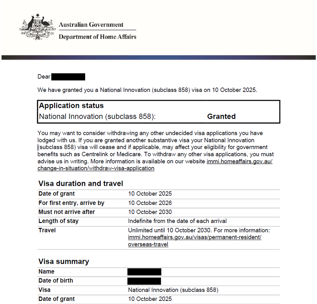 From 'No Nominator' to a Direct Grant: How One Researcher Navigated Australia's National Innovation Visa