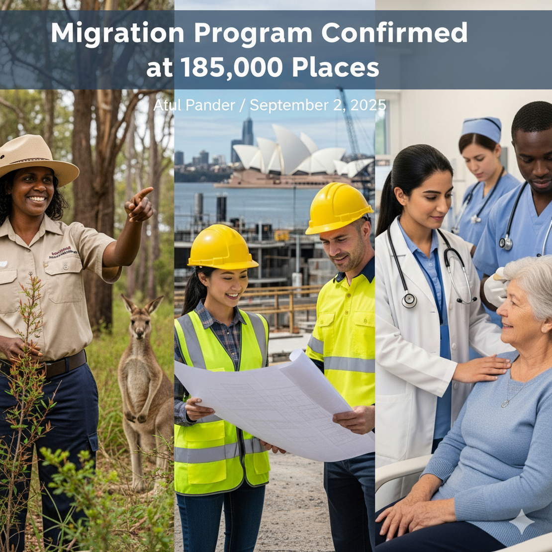 Australia’s 2025–26 Permanent Migration Program Confirmed at 185,000 Places